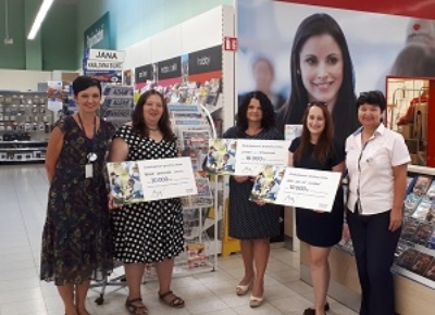 V Ústí nad Orlicí jsme převzali šek od NF Tesco