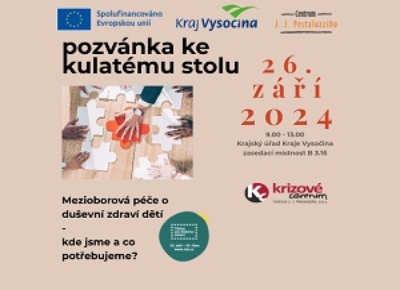 Pozvánka: Kulatý stůl - Mezioborová péče o duševní zdraví dětí